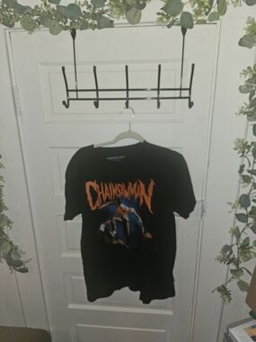 Chainsaw Man Kids Short Sleeve Tee - Black with Orange Graphic